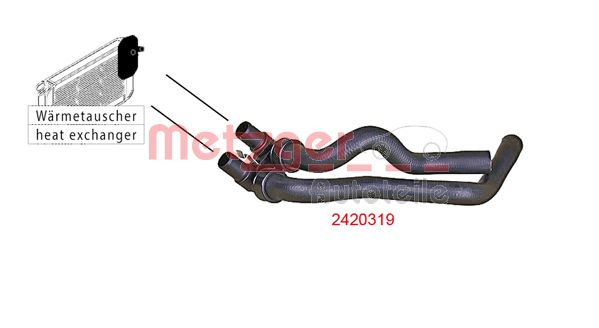 METZGER 2420319 Kühlerschlauch